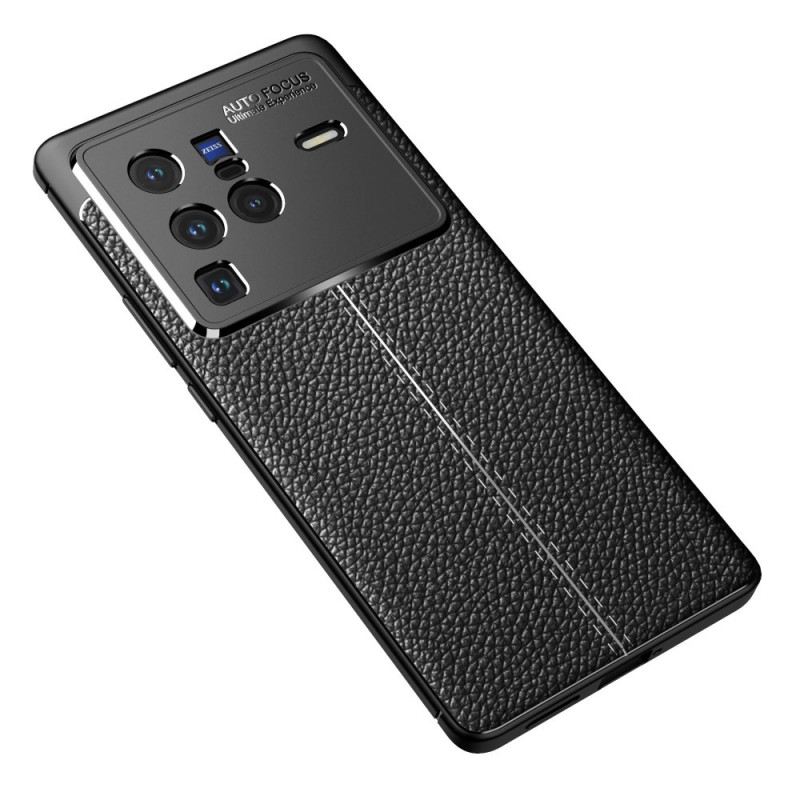 Maskica Vivo X80 Pro Efekt Dvostruke Linije Litchi Kože