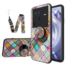 Maskica Vivo X80 Pro Patchwork Magnetski Držač