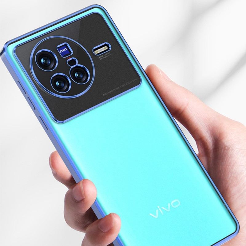 Maskica Vivo X80 Pro Prozirna Metalna Kontura