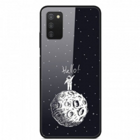 Maskica Samsung Galaxy A03s Hello Moon Kaljeno Staklo