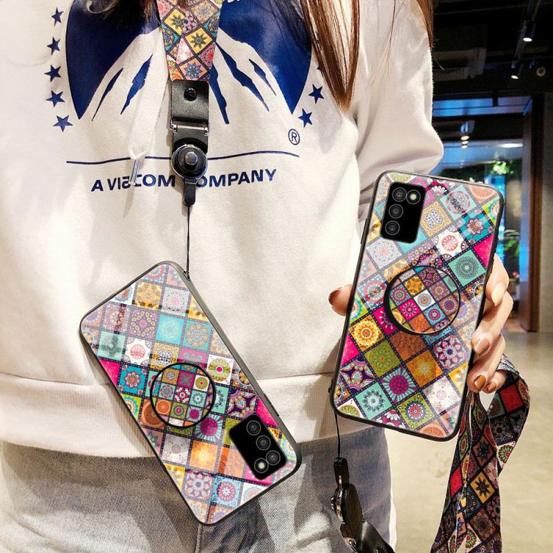 Maskica Samsung Galaxy A03s Patchwork Magnetski Držač