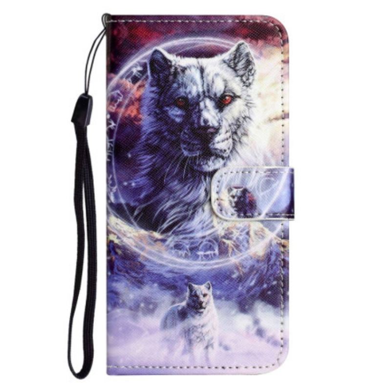 Kožna Futrola OnePlus 10T 5G Lanyard Wolf