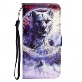 Kožna Futrola OnePlus 10T 5G Lanyard Wolf