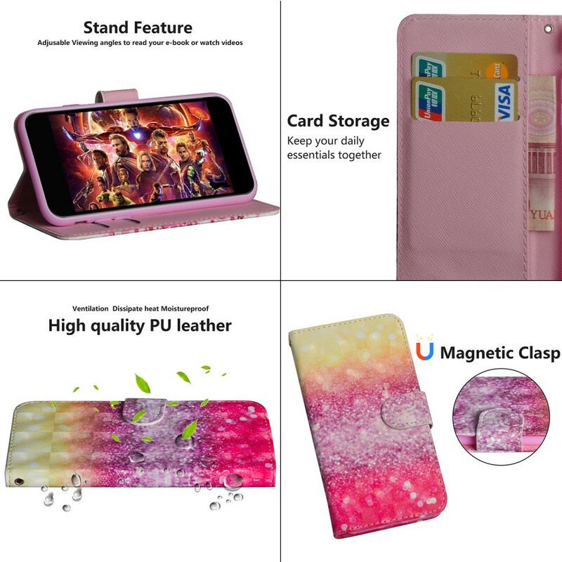 Flip Futrola Samsung Galaxy A31 Magenta Svjetlucavi Gradijent