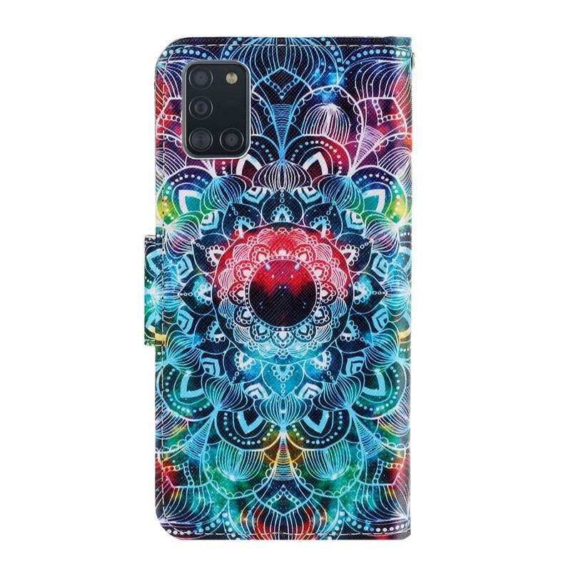 Kožna Futrola Samsung Galaxy A31 Upadljiva Mandala S Remenom