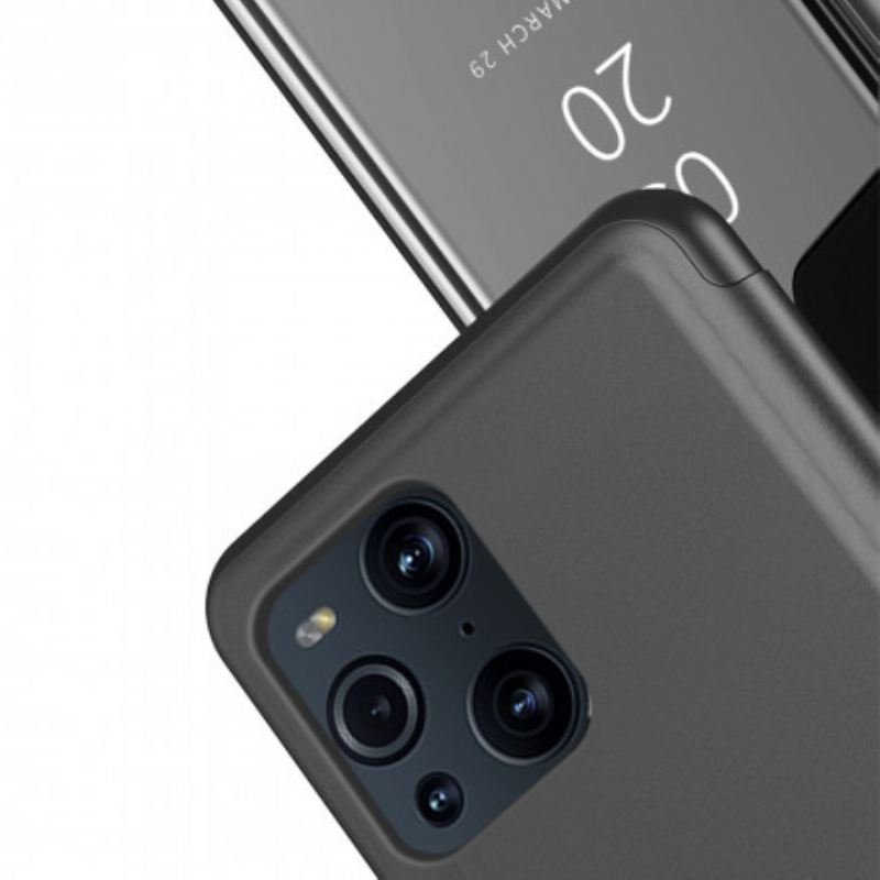 Maskica Oppo Find X3 Pro Ogledalo I Umjetna Koža