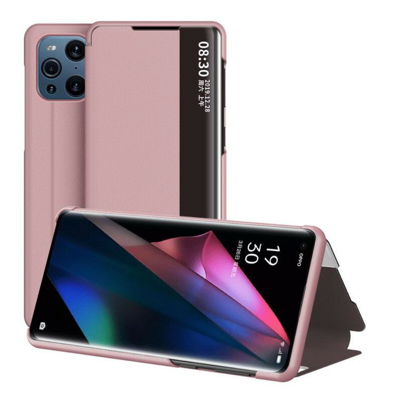 Maskica Oppo Find X3 Pro Teksturirana Umjetna Koža