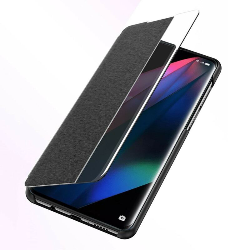 Maskica Oppo Find X3 Pro Teksturirana Umjetna Koža