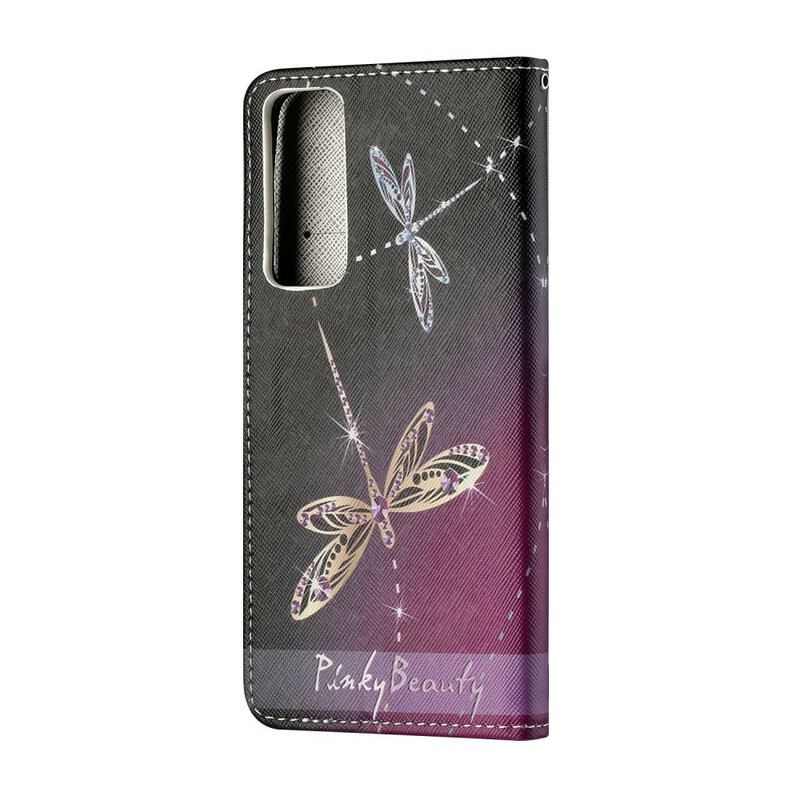 Kožna Futrola Huawei P Smart 2021 Dragonflies S Remenčićima