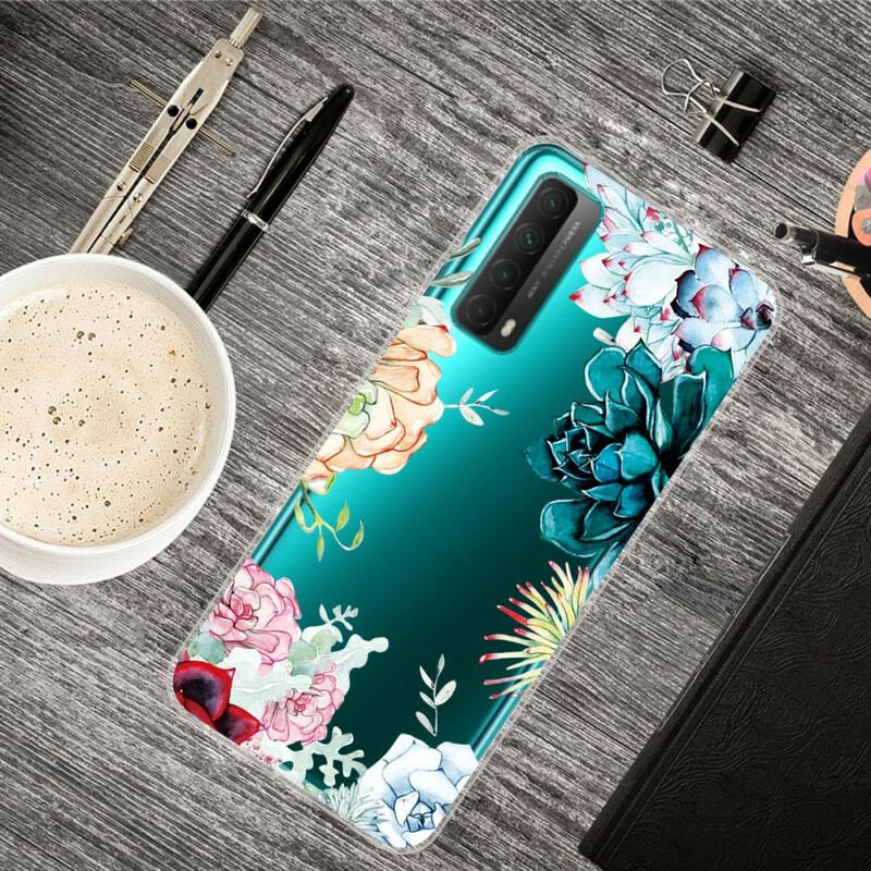 Maskica Huawei P Smart 2021 Bešavno Cvijeće U Akvarelu