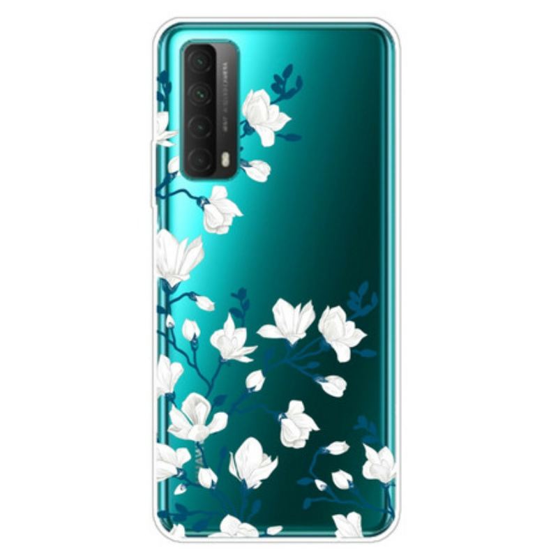 Maskica Huawei P Smart 2021 Bijelo Cvijeće