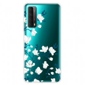 Maskica Huawei P Smart 2021 Bijelo Cvijeće