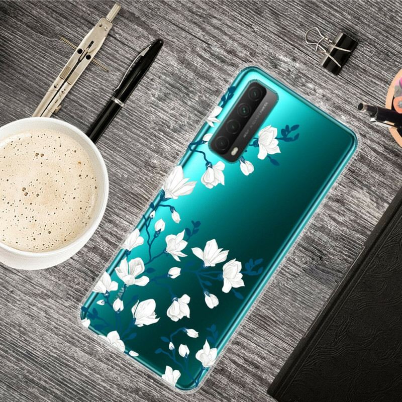 Maskica Huawei P Smart 2021 Bijelo Cvijeće