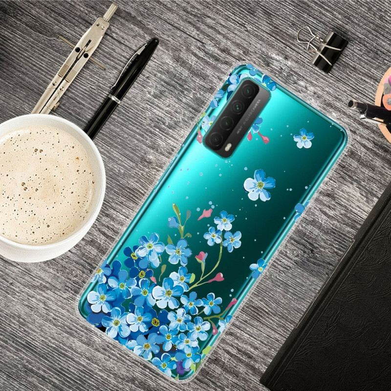 Maskica Huawei P Smart 2021 Buket Plavog Cvijeća