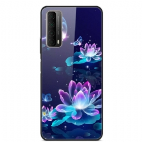 Maskica Huawei P Smart 2021 Fancy Flowers Kaljeno Staklo