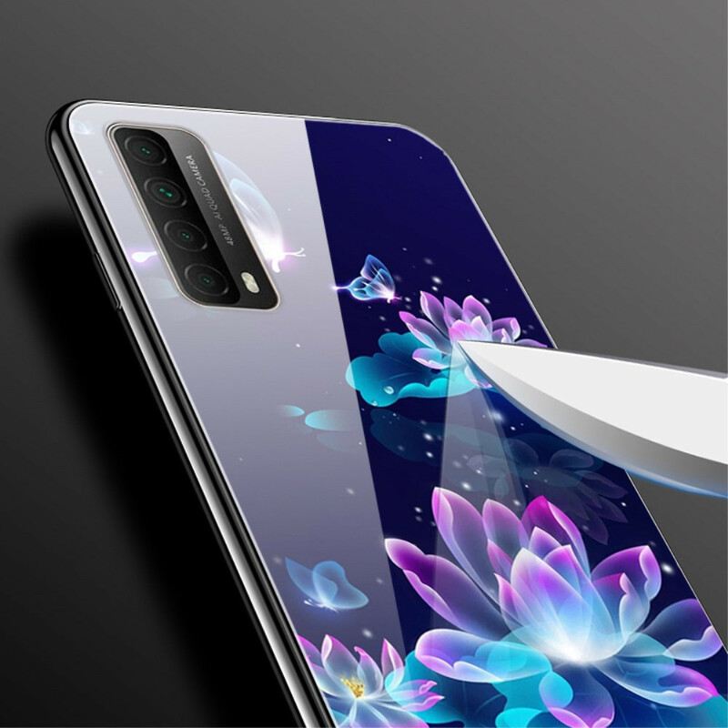 Maskica Huawei P Smart 2021 Fancy Flowers Kaljeno Staklo