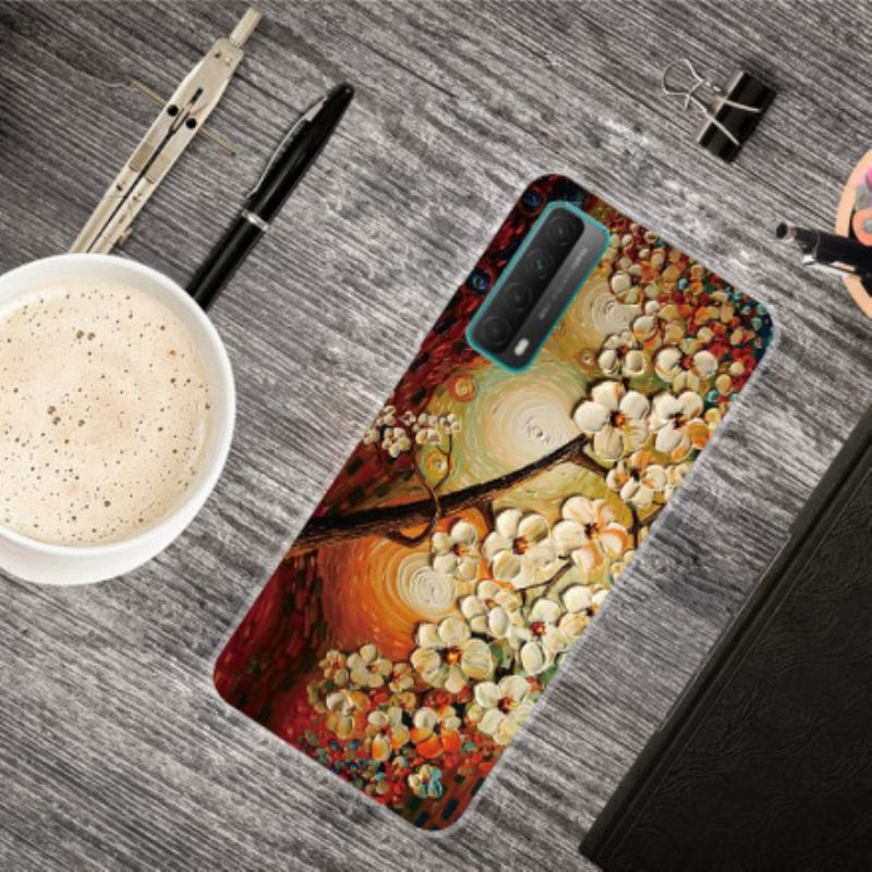 Maskica Huawei P Smart 2021 Fleksibilno Cvijeće