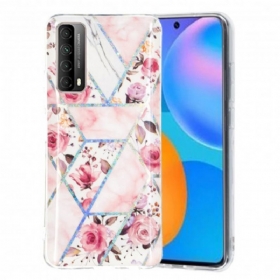 Maskica Huawei P Smart 2021 Mramorirano Cvijeće