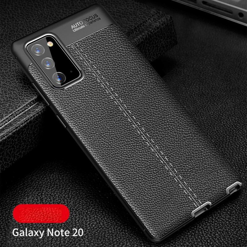 Maskica Samsung Galaxy Note 20 Efekt Dvostruke Linije Litchi Kože