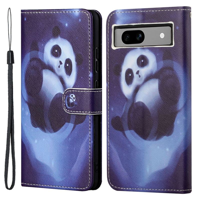 Flip Futrola Google Pixel 8a Maskice Za Mobitele Svemirska Panda S Remenom