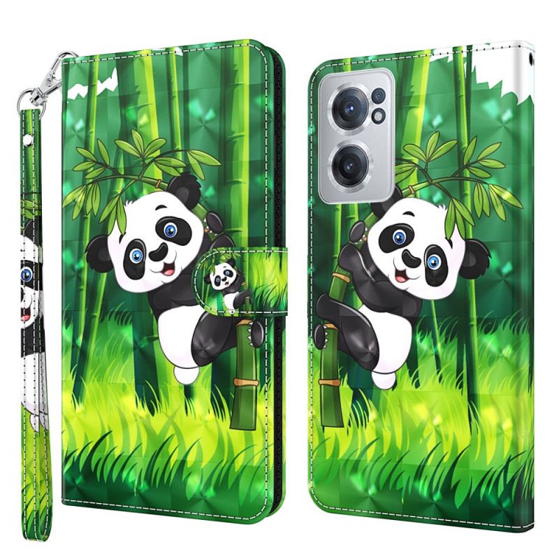 Flip Futrola OnePlus Nord CE 2 5G Strip Panda