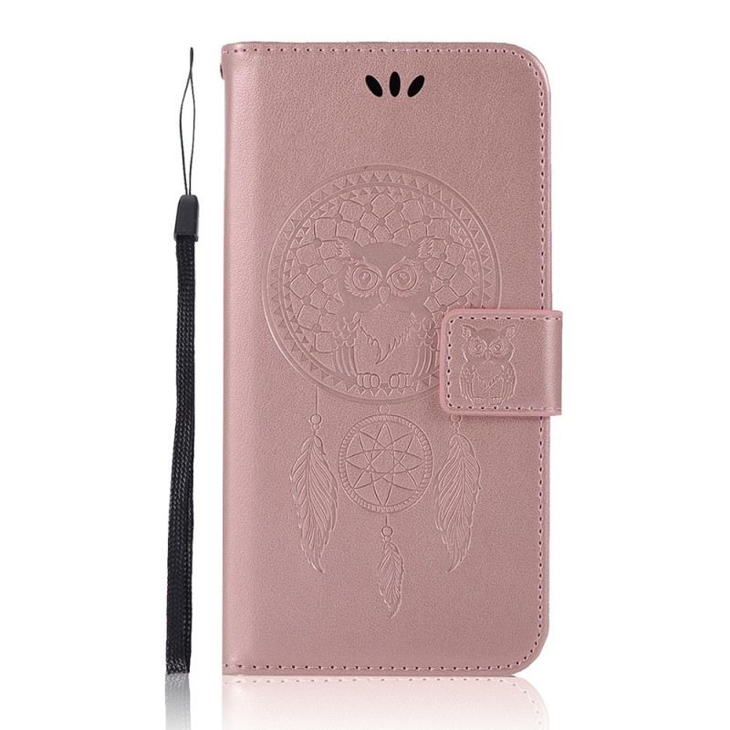 Kožna Futrola Xiaomi Mi 11 Lite 4G / 5G / 5G NE Sova S Kožnim Efektom Dreamcatcher