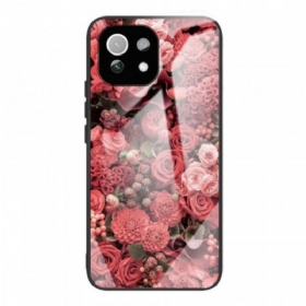 Maskica Xiaomi Mi 11 Lite 4G / 5G / 5G NE Rose Flowers Kaljeno Staklo