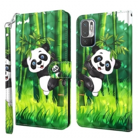 Kožna Futrola Poco M3 Pro 5G Panda I Bambus