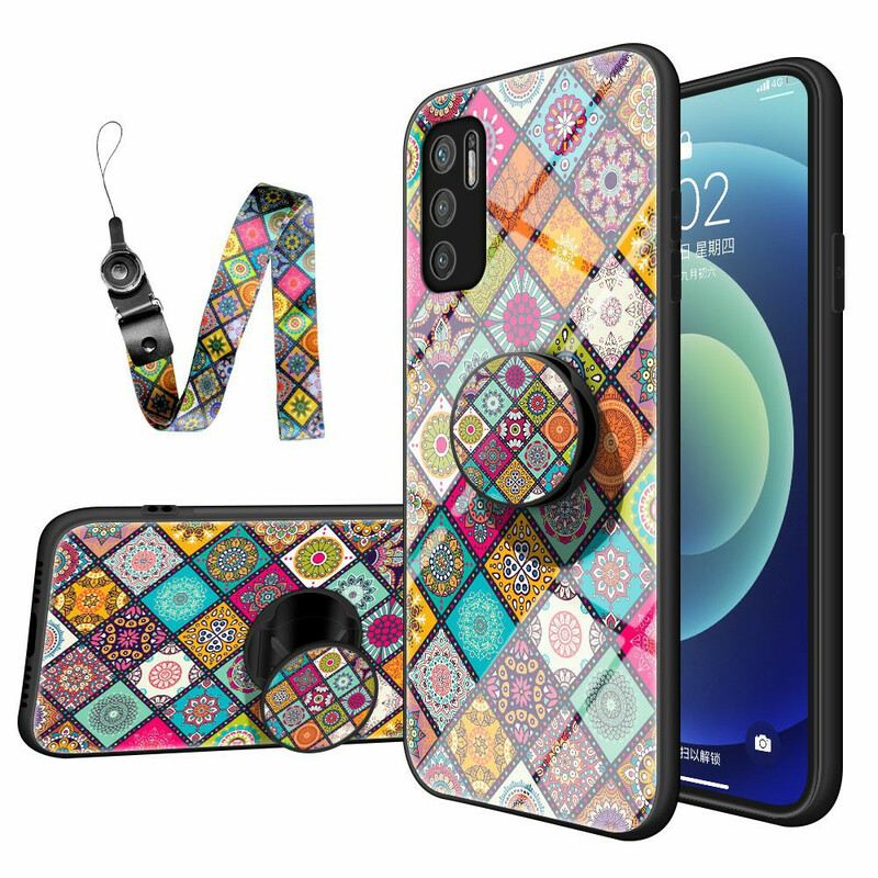 Maskica Poco M3 Pro 5G Patchwork Magnetski Držač