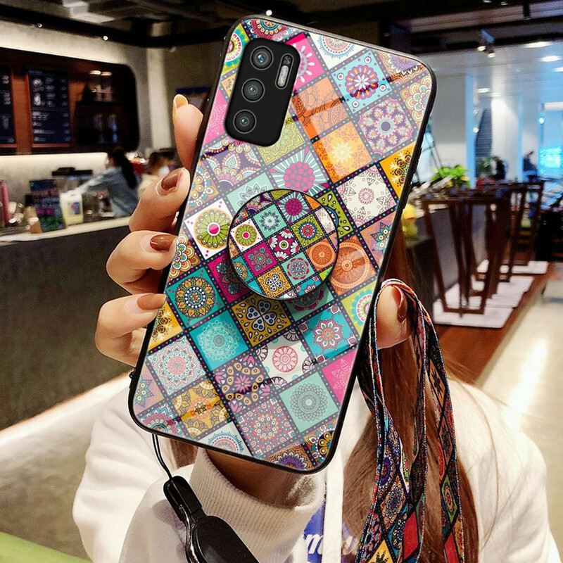 Maskica Poco M3 Pro 5G Patchwork Magnetski Držač