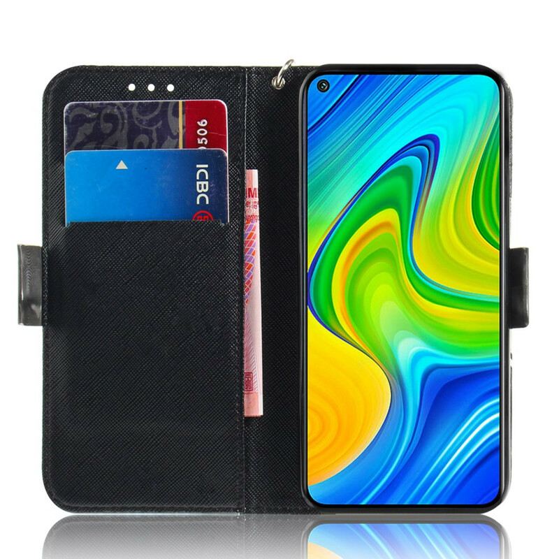 Flip Futrola Xiaomi Redmi Note 9 Siva Mačka S Remenom