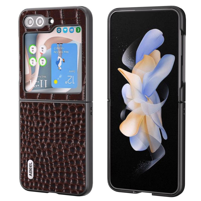 Maskica Samsung Galaxy Z Flip 5 Prava Abeel Teksturirana Koža