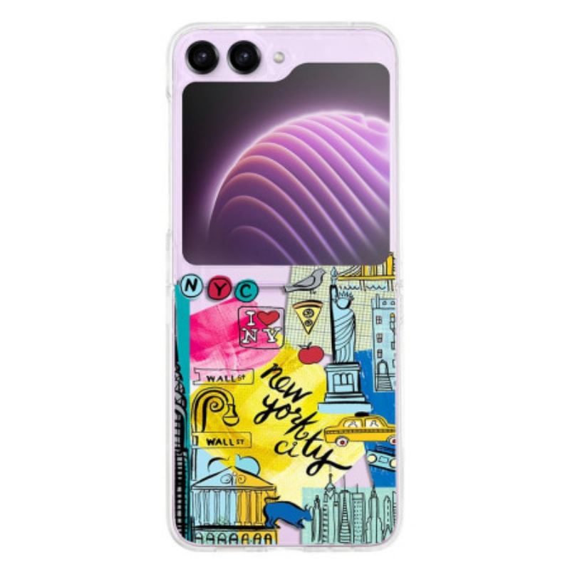 Maskica Samsung Galaxy Z Flip 5 Transparent New York