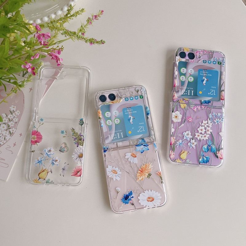 Maskica Za Samsung Galaxy Z Flip 5 Transparent Fleurettes