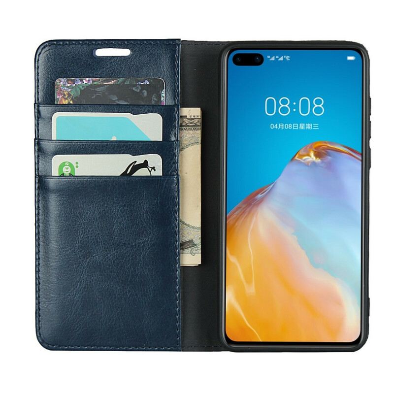 Flip Futrola Huawei P40 Kožna Futrola Prava Koža