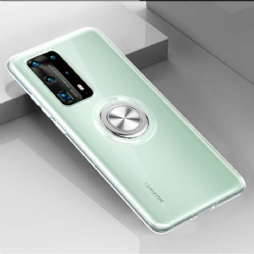 Maskica Huawei P40 Jednostavni Prozirni Metalni Prsten