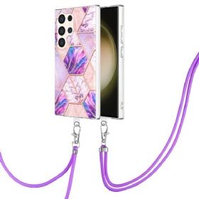 Maskica Samsung Galaxy S24 Ultra 5g Kabel U Stilu Mramora