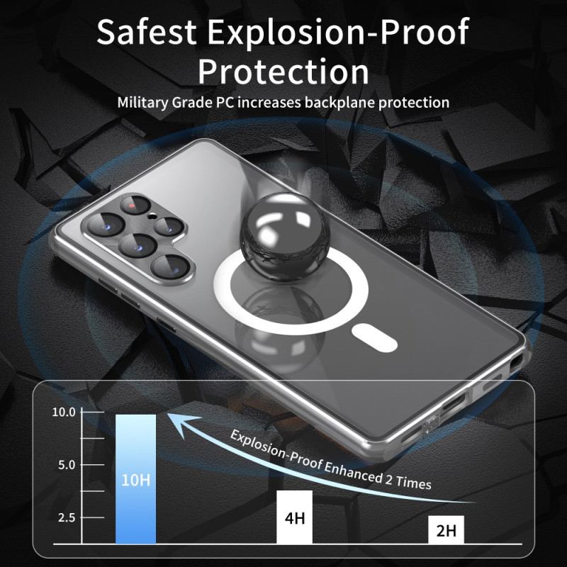 Maskica Samsung Galaxy S24 Ultra 5g S Kaljenim Staklom I Metalnim Okvirom