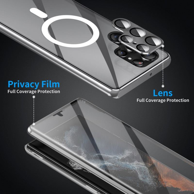 Maskica Samsung Galaxy S24 Ultra 5g S Kaljenim Staklom I Metalnim Okvirom
