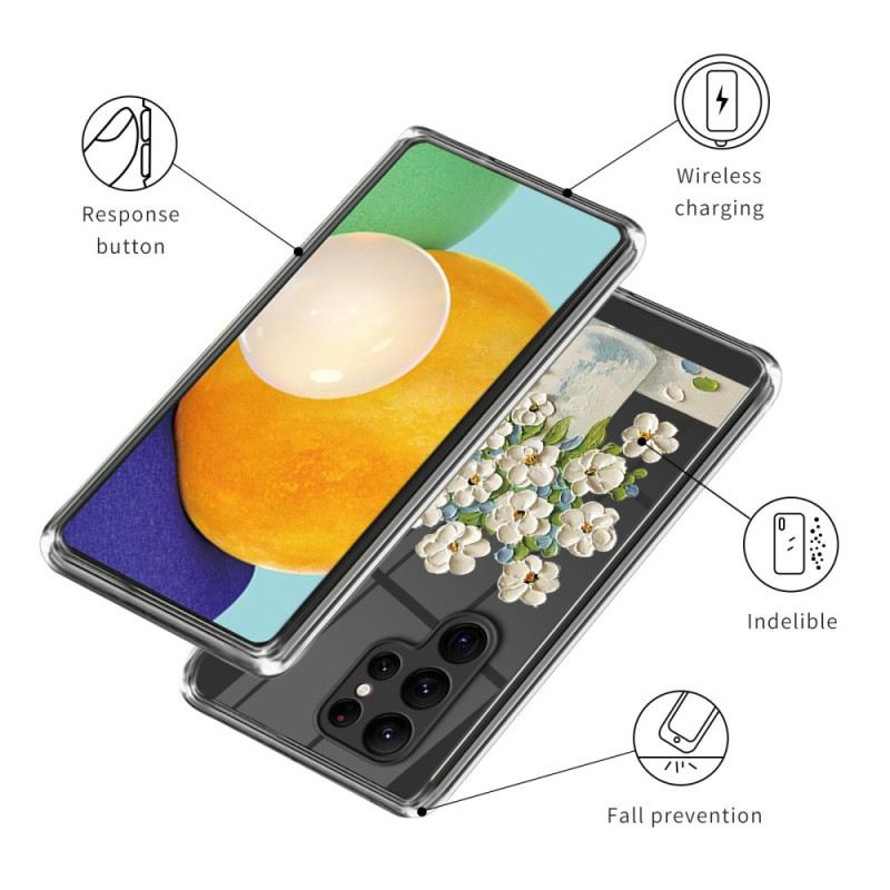 Maskica Samsung Galaxy S24 Ultra 5g Slika Bijelog Cvijeća