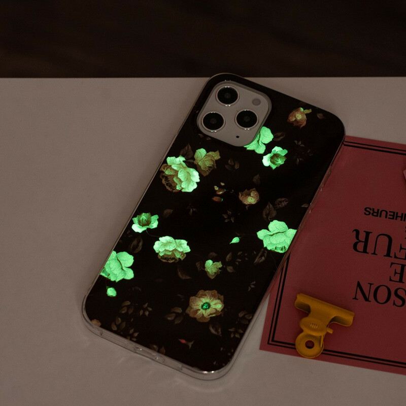 Maskica iPhone 12 Pro Max Fluorescentna Cvjetna Serija