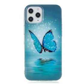 Maskica iPhone 12 Pro Max Fluorescentni Plavi Leptir