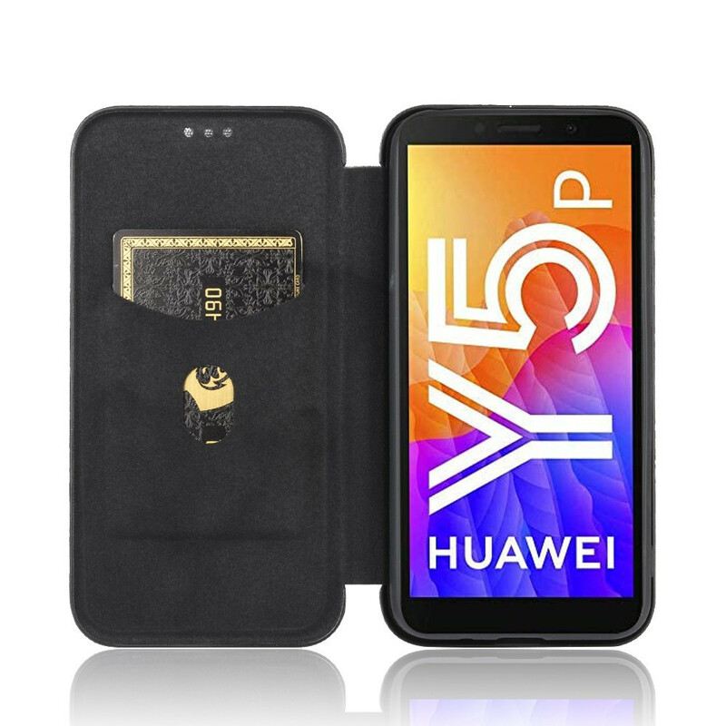 Flip Futrola Huawei Y5p Kožna Futrola Karbonska Vlakna