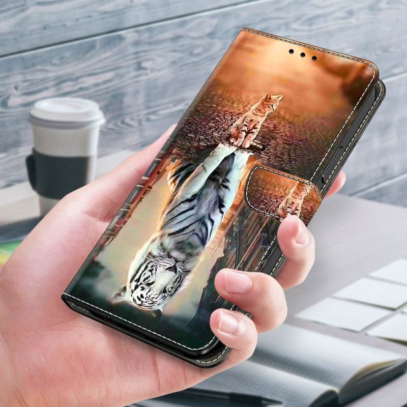 Kožna Futrola Samsung Galaxy S24 Plus 5g 3d Uzorak Mačke I Tigra