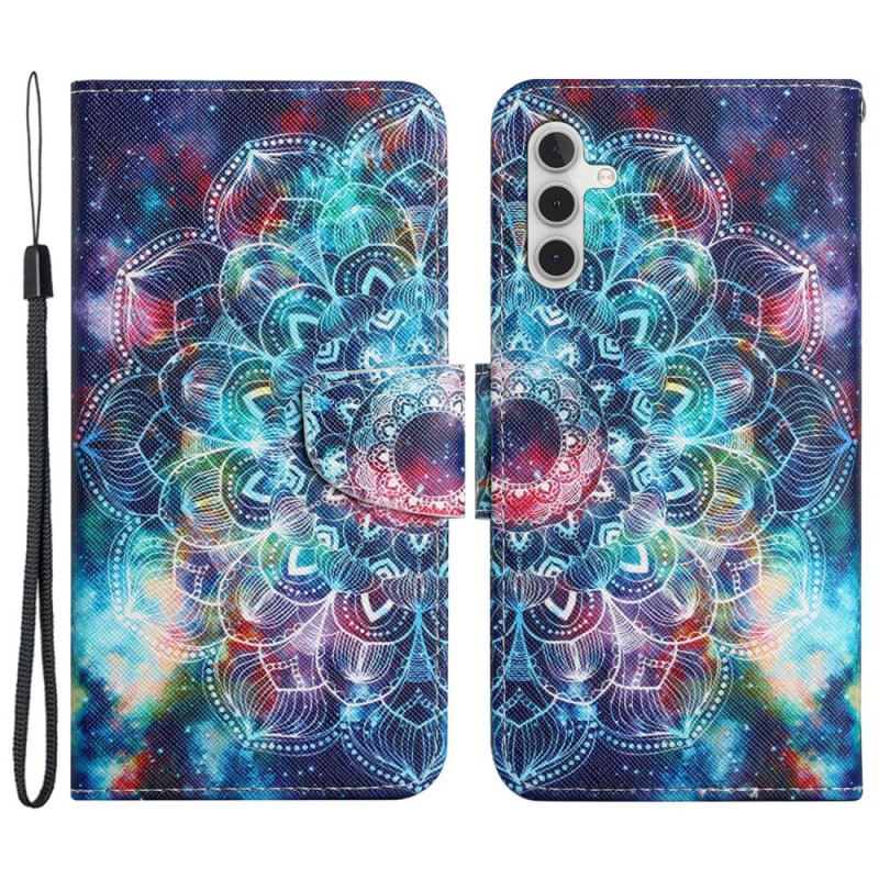 Kožna Futrola Samsung Galaxy S24 Plus 5g Šarena Mandala S Remenom