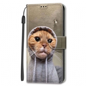 Kožna Futrola Za Samsung Galaxy S24 Plus 5g Yo Cat With Strap