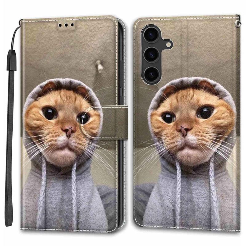 Kožna Futrola Za Samsung Galaxy S24 Plus 5g Yo Cat With Strap