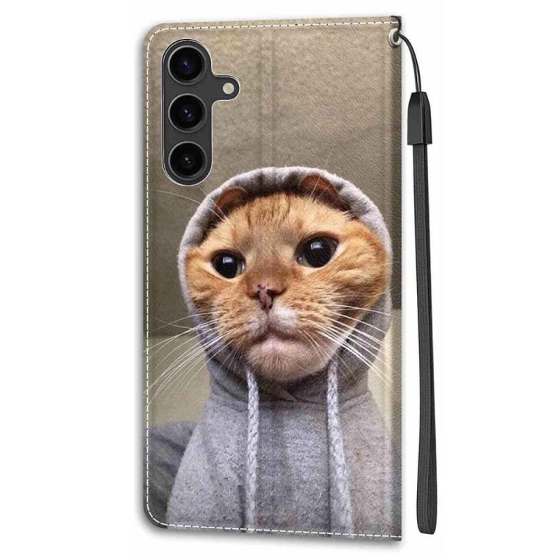 Kožna Futrola Za Samsung Galaxy S24 Plus 5g Yo Cat With Strap