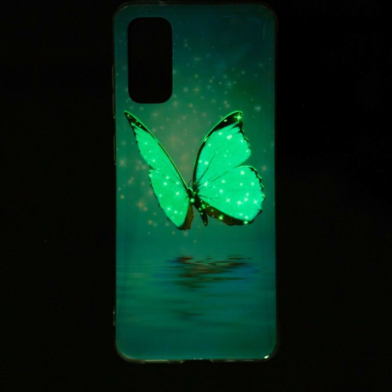 Maskica Samsung Galaxy S20 Fluorescentni Plavi Leptir