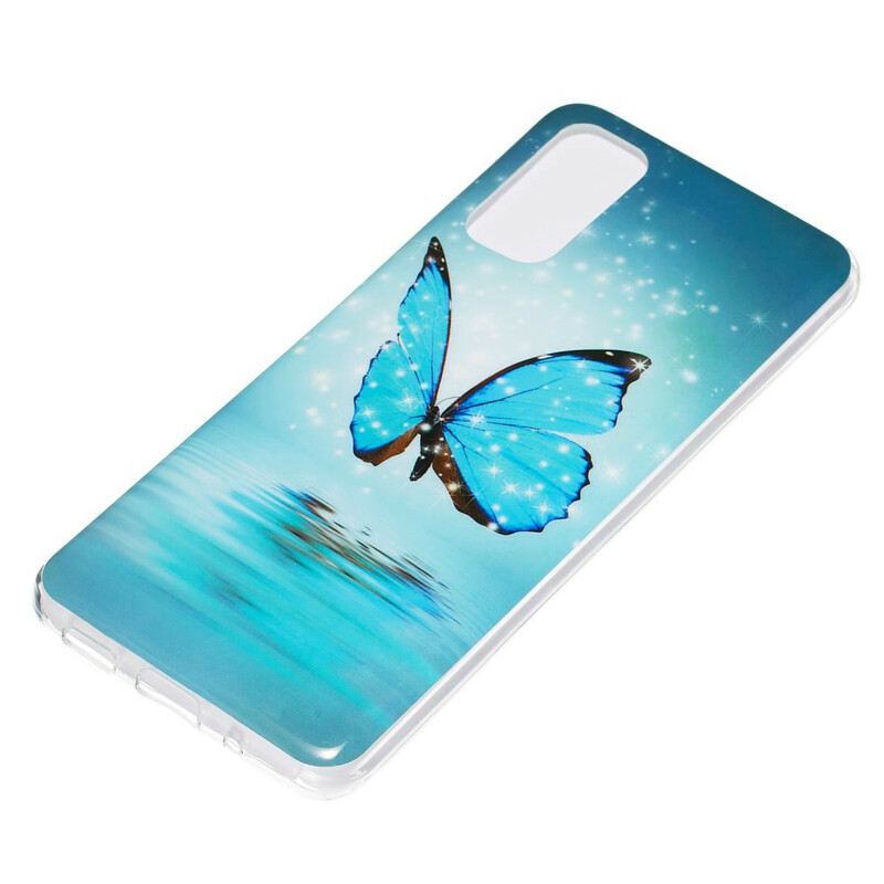 Maskica Samsung Galaxy S20 Fluorescentni Plavi Leptir